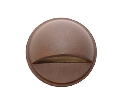 Focus Industries SL07L12RST 3W Omni LED Cast Aluminum Surface Dome Step Light, Rust Finish