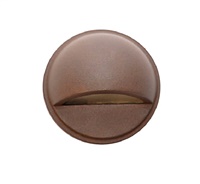 Focus Industries SL07L12WBR 3W Omni LED Cast Aluminum Surface Dome Step Light, Weathered Brown Finish