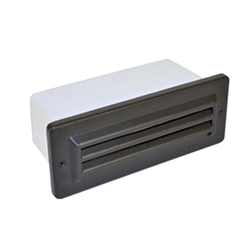 Focus Industries SL08L160WTX 120V Louvered Brick Light, 3W 120V LED Lamp, White Texture Finish