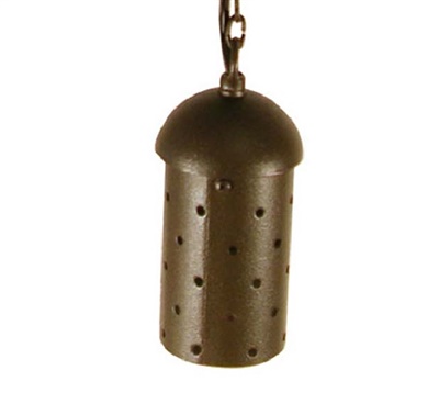 Focus Industries SL15L12RST 3W Omni LED Aluminum Hanging Starlight Step Light with Brass Chain and J-Box, Rust Finish