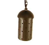 Focus Industries SL15L12WBR 3W Omni LED Aluminum Hanging Starlight Step Light with Brass Chain and J-Box, Weathered Brown Finish