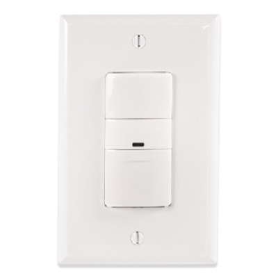 Greengate OSW-P-1001-MV-LA Single Level Wall Switch Sensor (Ground Required), 180 Degree and 1000 Sq Ft Coverage, 120-277V, Light Almond