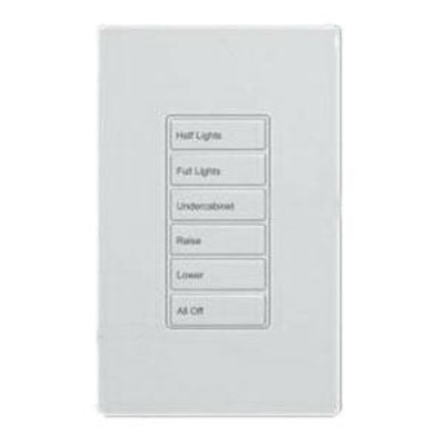 Greengate RC-4TSB-TS5-W Room Controller Wallstation, 4 small buttons (Entry, General, Whiteboard, All Off), White Finish