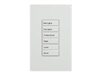 Greengate RC-6TSB-623-W Zone Wallstation, 6 Small Button, Zone 1, Raise 1, Lower 1, Zone 2, Raise 2, Lower 2 Button Engraving, White Insert