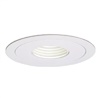 Halo Recessed 1419W 4" Low Voltage Pinhole Downlight Baffle Trim, White Baffle with White Trim Ring