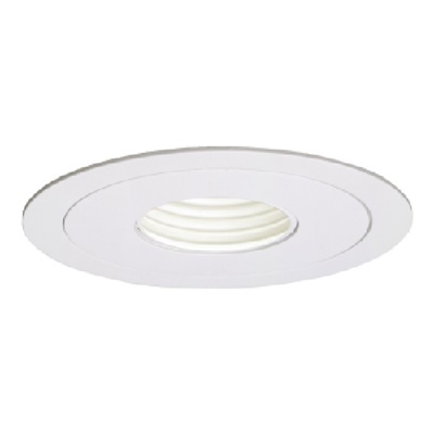Halo Recessed 1419W 4" Low Voltage Pinhole Downlight Baffle Trim, White Baffle with White Trim Ring