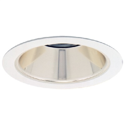 Halo Recessed 1421CG 4" Low Voltage Reflector Trim, Champagne Gold Reflector with White Trim Ring