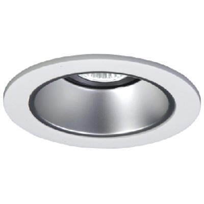 Halo Recessed 1421H 4" Low Voltage Reflector Trim, Haze Reflector with White Trim Ring