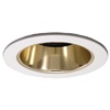 Halo Recessed 1421RG 4" Low Voltage Reflector Trim, Residential Gold Reflector with White Trim Ring