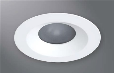 Halo Recessed Lighting 1433HWF 4" Conical Reflector, Diffuse Lens, 35° Tilt, Haze, White Flange
