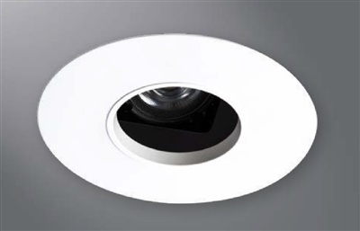 Halo Recessed Lighting 1435BNBB  4" Round Pinhole with Oculus, Open, 35° Tilt, Brushed Nickel, Black Baffle