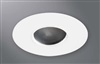 Halo Recessed Lighting 1436MWBB 4" Round Pinhole, Lens Wall Wash, Matte White, Black Baffle