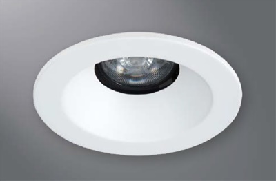 Halo Recessed 1440H 4" Line Voltage Conical Reflector, Open, 35 Degree Tilt, Haze