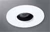 Halo Recessed 1445BNBB 4" Line Voltage Round Pinhole with Oculus, Open, 35 Degree Tilt, Brushed Nickel, Black Baffle