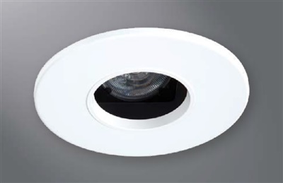 Halo Recessed 1445GBBB 4" Line Voltage Round Pinhole with Oculus, Open, 35 Degree Tilt, German Bronze, Black Baffle