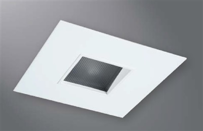 Halo Recessed Lighting 1466MWBB 4" Square Pinhole, Lens Wall Wash, Matte White, Black Baffle