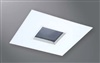 Halo Recessed Lighting 1467MWBB 4" Square Pinhole, Diffuse Lens, 35° Tilt, Matte White, Black Baffle