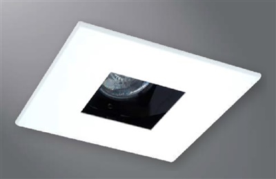 Halo Recessed 1484MW 4" Line Voltage Square Pinhole, Open, 35 Degree Tilt, Matte White