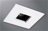 Halo Recessed 1485BNBB 4" Line Voltage Square Pinhole with Oculus, Open, 35 Degree Tilt, Brushed Nickel, Black Baffle