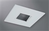 Halo Recessed 1486MWBB 4" Line Voltage Square Pinhole, Lens Wall Wash, Matte White, Black Baffle