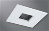 Halo Recessed 1487MWBB 4" Line Voltage Square Pinhole, Diffuse Lens, 35 Degree Tilt, Matte White, Black Baffle