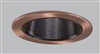 Halo Recessed 1493AC 4" Low Voltage Coilex Downlight Baffle Reflector Trim, Black Baffle with Antique Copper Trim Ring