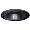 Halo Recessed 1493BC 4" Low Voltage Coilex Downlight Baffle Reflector Trim, Black Baffle with Black Chrome Trim Ring