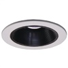 Halo Recessed 1493P 4" Low Voltage Coilex Downlight Baffle Reflector Trim, Black Baffle with White Trim Ring