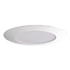 Halo Recessed 170PS 6" Albalite Lens with Reflector Shower Trim, Wet Location Listed, Polymer White Trim