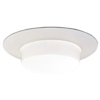 Halo Recessed 171P 6" Drop Opal Glass Lens Shower Trim, White Trim, Drop Opal Glass Lens with Reflector