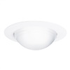 Halo Recessed 172PS 6" Frosted Glass Dome with Reflector, Wet Location Listed, White Trim, Dome Lens with Reflector