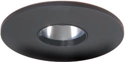 Halo Recessed 3002BKC 3" 15-Degree Adjustable Pinhole Trim, Black with Clear Reflector