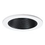 Halo Recessed 3003WHBB 3" Round Adjustable Coilex Baffle Trim,  Black Baffle, White Trim