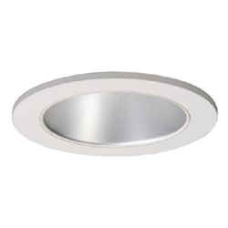 Halo Recessed 3004WHH 3" Adjustable Trim Reflector, 35 Degree Tilt, 360 Degree Orientation, White with Haze Reflector