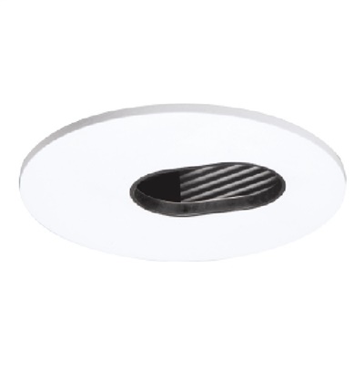 Halo Recessed 3006WHBB 3" Adjustable Slot Trim, White with Black Baffle