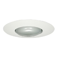 Halo Recessed 300P 6" Open Trim with Socket Support for BR30 and PAR30 Lamps, White Trim