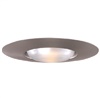 Halo Recessed 300SN 6" Open Trim with Socket Support for BR30 and PAR30 Lamps, Satin Nickel Trim
