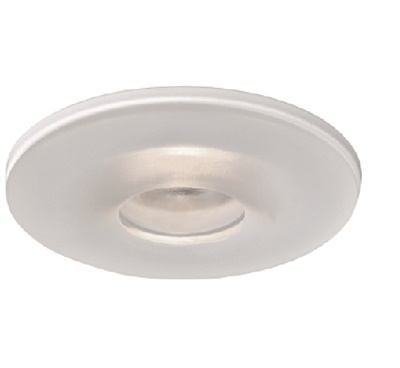 Halo Recessed 3017FGS 3" All-Glass Low-Profile Frost Curve Shower Trim, Fross Glass