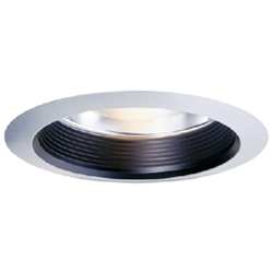 Halo Recessed 30PAT 6" Air-Tite Baffle Trim with Reflector, White Trim, Black Baffle and Clear Reflector