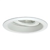 Halo Recessed 378P 6" Adjustable Gimbal Trim with Splay 25 Degree Tilt, White Trim, White Splay