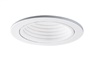 Halo Recessed 4001WB 4" Line Voltage Plastic Step Baffle Trim, White Baffle White Trim