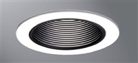 Halo Recessed 4010BB 4" Line Voltage Metal Baffle, Black Baffle White Trim