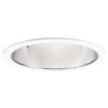 Halo Recessed 404C 6" Specular Full Reflector Trim for A-Lamps, Clear Specular Reflector, White Trim