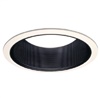 Halo Recessed 410P 6" Coilex Baffle for PAR38 and R40 Lamps, White Trim Ring, Black Baffle