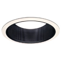 Halo Recessed 410P 6" Coilex Baffle for PAR38 and R40 Lamps, White Trim Ring, Black Baffle