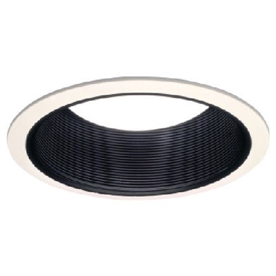 Halo Recessed 410P 6" Coilex Baffle for PAR38 and R40 Lamps, White Trim Ring, Black Baffle