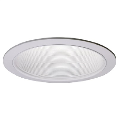 Halo Recessed 410W 6" Coilex Baffle for PAR38 and R40 Lamps, White Trim Ring, White Baffle
