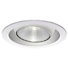 Halo Recessed 419P 6" Regressed Eyeball with Splay, 25 Degrees Tilt, White Trim and Eyeball with White Splay