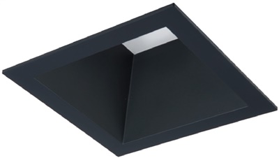 Halo Recessed 41SMDMB 4" Square Reflector, Non-Conductive Polymer, Use with SM4 Modules Only, Medium Distribution, Matte Black