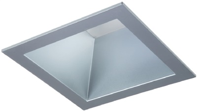 Halo Recessed 41SWDH 4" Square Reflector, Non-Conductive Polymer, Use with SM4 Modules Only, Wide Distribution, Semi-Specular Clear